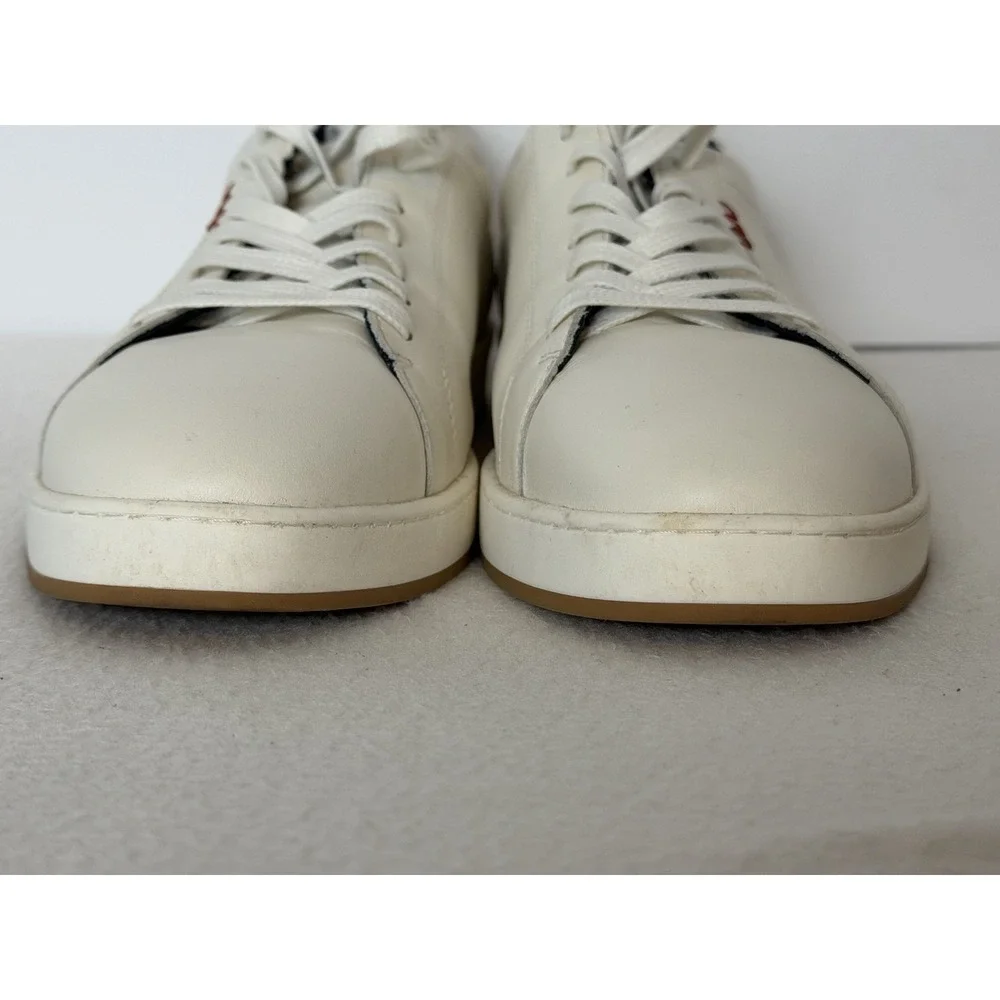 Deming THE DOWNTOWNER Italian Leather Recovery Sneakers Comfort Shoes Bone 11.5